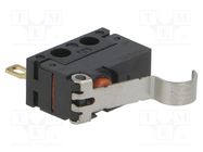 Microswitch SNAP ACTION; 2A/125VAC; 2A/30VDC; SPDT; ON-(ON); D2FD OMRON Electronic Components