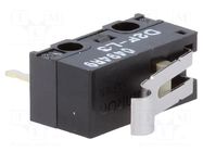 Microswitch SNAP ACTION; 3A/125VAC; 2A/30VDC; SPDT; ON-(ON); D2F OMRON Electronic Components