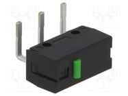 Microswitch SNAP ACTION; 0.1A/6VDC; without lever; SPST-NO; D2FS 