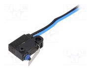 Microswitch SNAP ACTION; 0.1A/125VAC; 2A/12VDC; with lever; IP67 OMRON Electronic Components