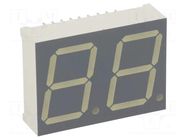 Display: LED; 7-segment; 20mm; 0.8"; No.char: 2; green; 3÷10.5mcd KINGBRIGHT ELECTRONIC