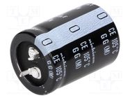 Capacitor: electrolytic; SNAP-IN; 220uF; 250VDC; Ø22x30mm; ±20% NICHICON