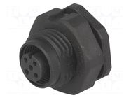 Connector: M12; socket; PIN: 5; female; 60V; straight; IP68; plastic AMPHENOL LTW