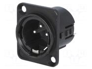 Connector: XLR; socket; male; 15A; 50V; PIN: 3; straight; soldering DELTRON