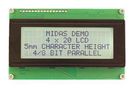 LCD DISPLAY, COB, 20 X 4, FSTN, 3.3V