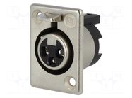 Connector: XLR; socket; female; 15A; 50V; PIN: 3; straight; soldering DELTRON