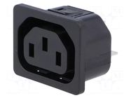 Connector: AC supply; socket; female; 10A; 250VAC; C13 (F); 6600-4 SCHURTER
