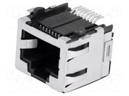 Connector: RJ45; socket; PIN: 8; Cat: 5; shielded; gold-plated; 8p8c TE Connectivity