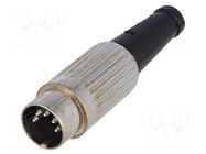 Connector: DIN; plug; male; PIN: 5; 180°; straight; for cable; 34V; 2A DELTRON