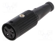 Plug; DIN; female; PIN: 4; Layout: 216°; straight; for cable; 34V; 2A DELTRON