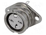 Connector: DIN; socket; female; PIN: 3; 180°; soldering; 34V; 2A; 10mΩ DELTRON