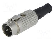 Connector: DIN; plug; male; PIN: 4; 216°; straight; for cable; 34V; 2A DELTRON