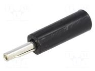 Connector: 4mm banana; plug; 16A; 50VDC; black; non-insulated DELTRON