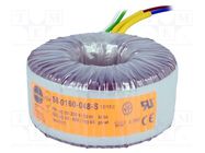 Transformer: toroidal; 160VA; 230VAC; 48V; 3.333A; Leads: cables 