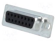 Connector: D-Sub; PIN: 15; plug; female; for cable; straight; HD 20 TE Connectivity