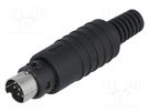 Plug; DIN mini; male; PIN: 8; soldering; for cable SCHURTER