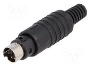 Connector: DIN mini; plug; male; PIN: 6; soldering; for cable SCHURTER