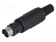 Connector: DIN mini; plug; male; PIN: 3; soldering; for cable SCHURTER