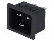 Connector: AC supply; socket; male; 16A; 250VAC; C20 (I),V-lock SCHURTER