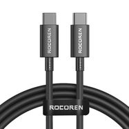 Fast Charging cable Rocoren USB-C to USB-C Simples Series 100W, 2m (black), Rocoren