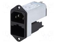 Connector: AC supply; socket; male; 6A; 250VAC; C14 (E); KFC SCHURTER