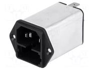 Connector: AC supply; socket; male; 1A; 250VAC; C14 (E); KFA; 5x20mm SCHURTER