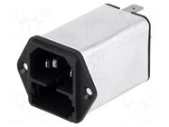 Connector: AC supply; socket; male; 1A; 250VAC; C14 (E); KFA; 5x20mm SCHURTER