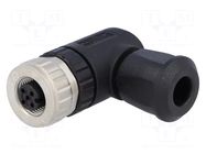 Connector: M12; plug; PIN: 5; female; angled 90°; screw terminal CONEC
