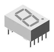 LED 7-SEG DISPLAY, COM ANODE, GRN, 14MCD