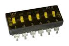 DIP SWITCH, 0.1A, 50VDC, 6POS, SMD