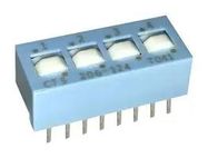 DIP SWITCH, 0.1A, 50VDC, 4POS, THT