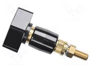 Laboratory clamp; black; 1kVDC; 200A; brass; polycarbonate; 143mm SCHÜTZINGER