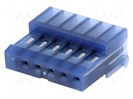 Connector: wire-board; plug; female; PIN: 6; MTA-100; 250VAC; IDC TE Connectivity