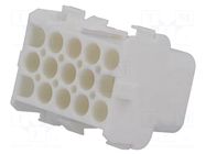 Connector: wire-wire; plug/socket; male/female; PIN: 15; 600V; 3x5 TE Connectivity