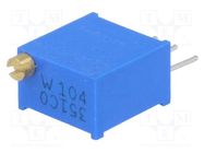 Potentiometer: mounting; multiturn; 100kΩ; 500mW; THT; ±10%; linear BOURNS