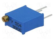 Potentiometer: mounting; multiturn; 500kΩ; 500mW; THT; ±10%; linear BOURNS