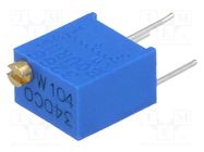 Potentiometer: mounting; multiturn; 2kΩ; 250mW; ±10%; linear; THT BOURNS