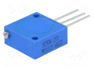 Potentiometer: mounting; vertical,multiturn; 200Ω; 1W; screw,THT BOURNS