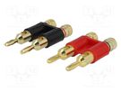 Connector: 4mm banana; gold-plated; double; plug; on cable ACV
