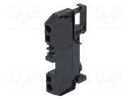 Splice terminal: rail; 0.08÷4mm2; ways: 1; terminals: 2; black; 281 