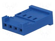 Connector: wire-board; plug; female; PIN: 4; HE14; for cable; 2.54mm TE Connectivity