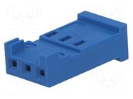 Connector: wire-board; plug; female; PIN: 3; HE14; for cable; 2.54mm TE Connectivity