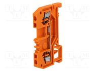 Splice terminal: rail; 0.08÷1.5mm2; ways: 1; terminals: 2; orange WAGO