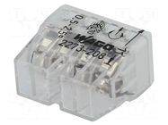 Quick splice; 2273; 24A; 450V; spring clamp; grey; L: 16.5mm; ways: 1 WAGO