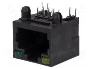 Connector: RJ45; socket; PIN: 8; with LED; 8p8c; Locking: top latch ATTEND