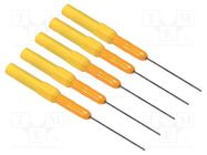 Probe tip; 3A; yellow; Socket size: 4mm; 70VDC; Features: needle POMONA