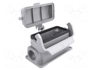 Enclosure for connectors: HDC; size 16B; Han® B; IP65; with latch HARTING