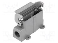 Enclosure: for HDC connectors; Han® A; size 16A; with latch; M20 HARTING