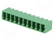 Pluggable terminal block; 3.81mm; ways: 10; straight; socket; male DEGSON ELECTRONICS