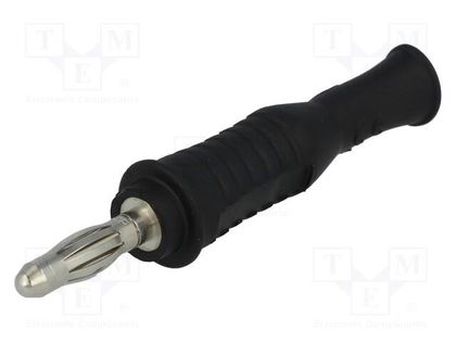 Plug; 4mm banana; 36A; 70VDC; black; non-insulated; 2mΩ; 4AWG÷2AWG ELECTRO-PJP 1069-PRO-SW